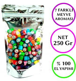 KARIŞIK GÜLENYÜZ DESENLİ AKİDE ŞEKERİ 250 GR